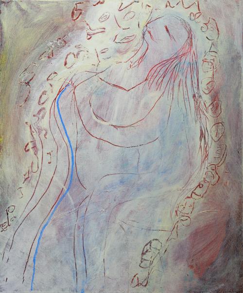  bright bride (glow in the dark) | 60 x 50cm